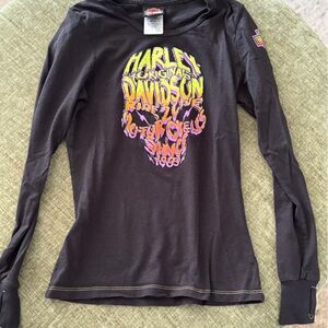 Harley-Davidson Black Shirt with Vibrant Graphic